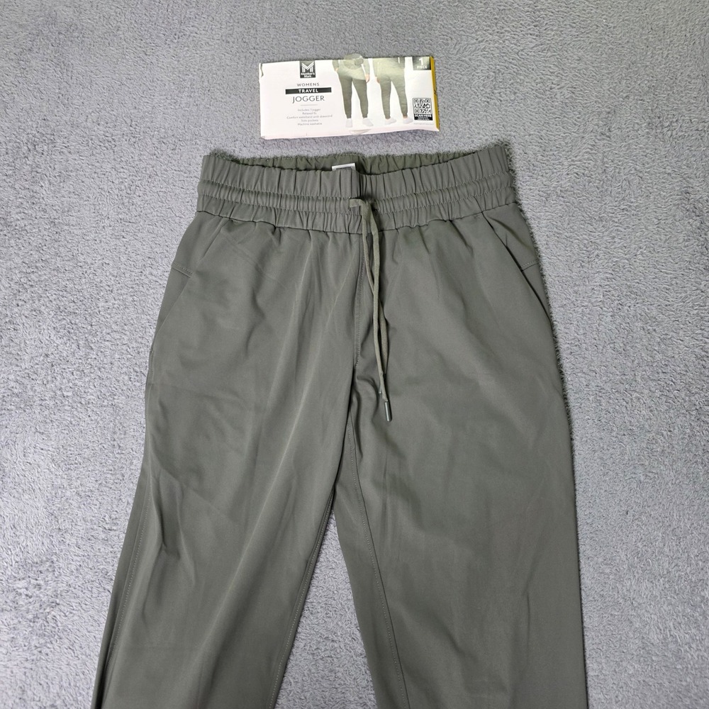 Member's Mark Womens Medium Travel Jogger Olive Green Elastic Waist Pockets